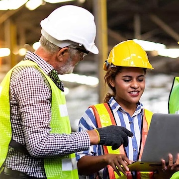 a logistics distribution technician student being trained in the workforce