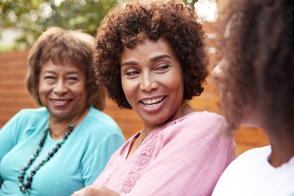 A group of retirees joyfully smiling