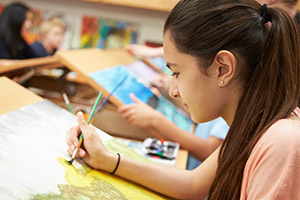 Student painting