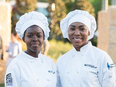 Two student chefs