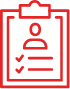 A simple illustration of a clipboard with a photo and a checklist on it