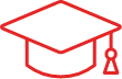 A simple graduation cap illustration