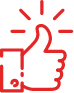 Simple icon with a thumbs up