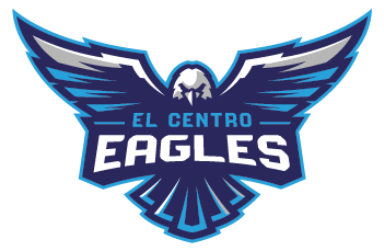 The El Centro Athletic logo of a blue eagle