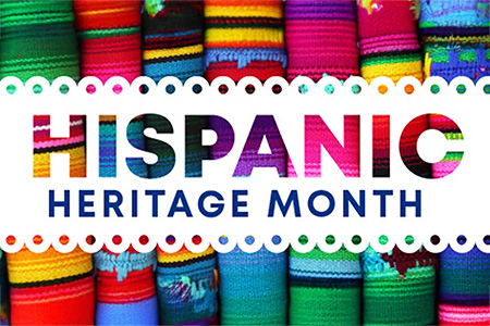Decorative image that says Hispanic Heritage Month
