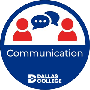 Graphic of two people communicating
