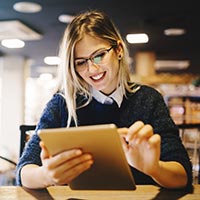 Student on Tablet