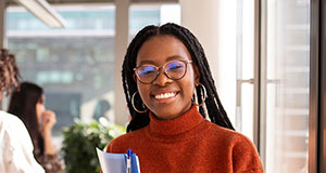 Student smiling